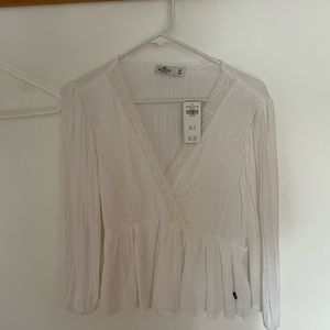 NEW Hollister white boho top! (Size: Medium)